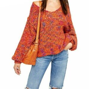 Free People Highland V Neck Sweater